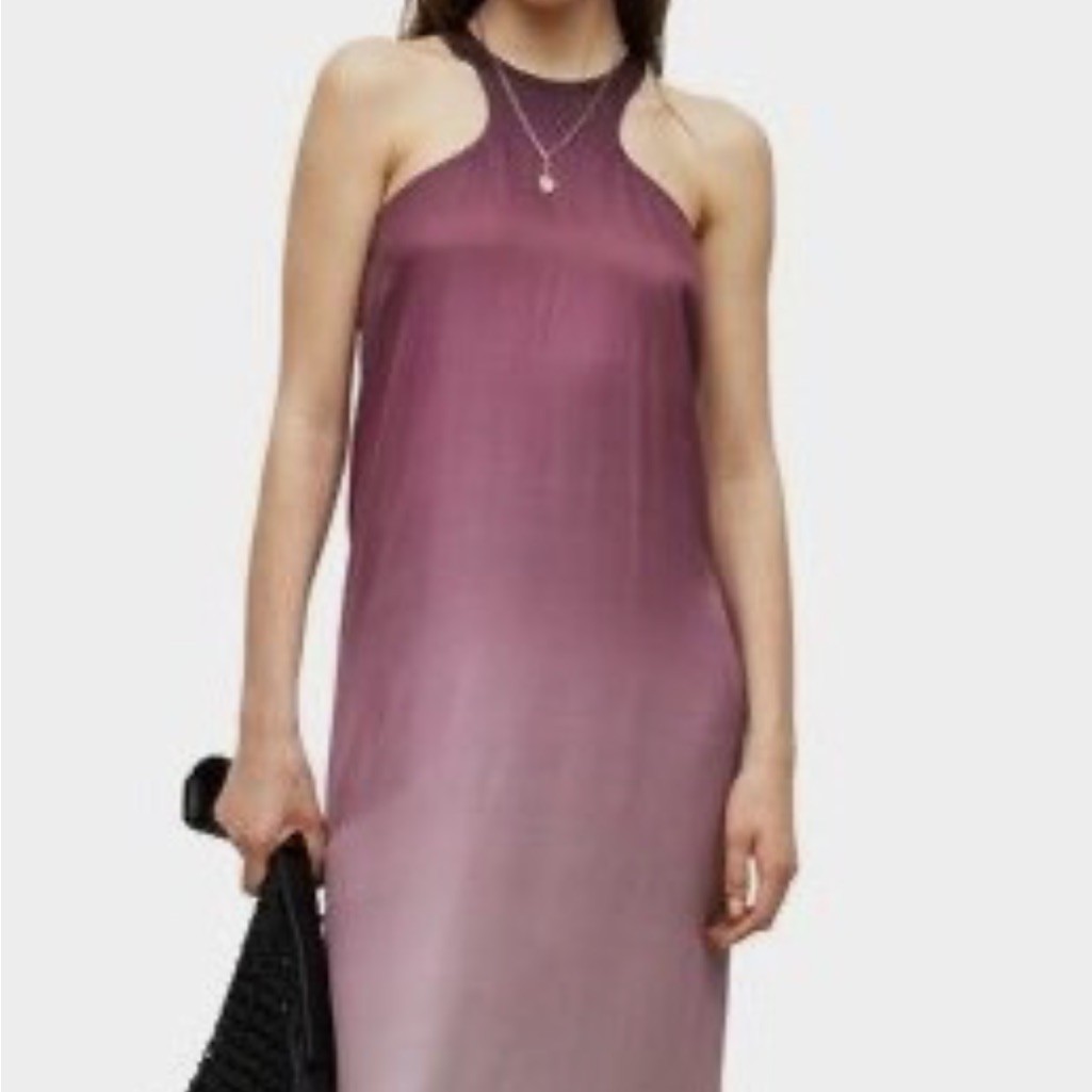 All Saints Purple Ombr Sleeveless Dress